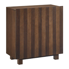 Kline 2-Door Striped Accent Cabinet by Modway - Dark Walnut Stripe