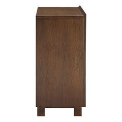 Kline 2-Door Striped Accent Cabinet by Modway - Dark Walnut Stripe
