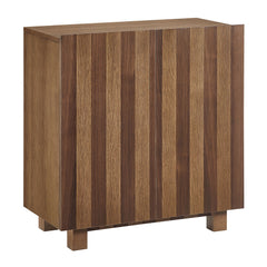 Kline 2-Door Striped Accent Cabinet by Modway - Oak Walnut Stripe