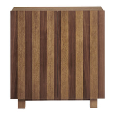 Kline 2-Door Striped Accent Cabinet by Modway - Oak Walnut Stripe
