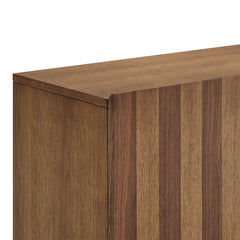 Kline 2-Door Striped Accent Cabinet by Modway - Oak Walnut Stripe