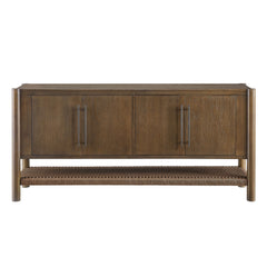Taschen 4-Door Wood Sideboard Cabinet by Modway - Walnut Brown