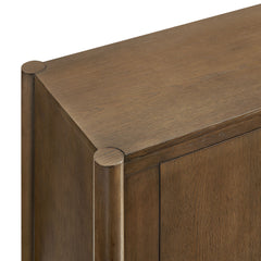 Taschen 4-Door Wood Sideboard Cabinet by Modway - Walnut Brown