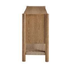 Taschen 4-Door Wood Sideboard Cabinet by Modway - Weathered Oak Natural