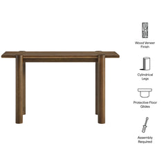 Taschen Console Table by Modway - Walnut