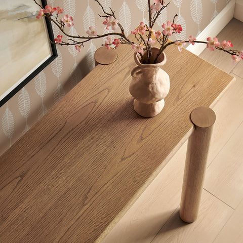 Taschen Console Table by Modway - Weathered Oak