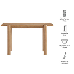 Taschen Console Table by Modway - Weathered Oak
