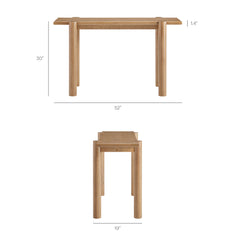 Taschen Console Table by Modway - Weathered Oak