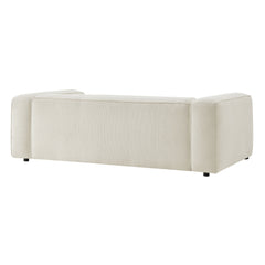 Auren 88 Inch Lattice Bouclé Upholstered Sofa by Modway - Cream