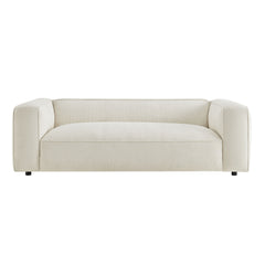 Auren 88 Inch Lattice Bouclé Upholstered Sofa by Modway - Cream