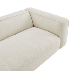 Auren 88 Inch Lattice Bouclé Upholstered Sofa by Modway - Cream