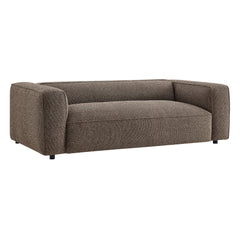 Auren 88 Inch Lattice Bouclé Upholstered Sofa by Modway - Earth
