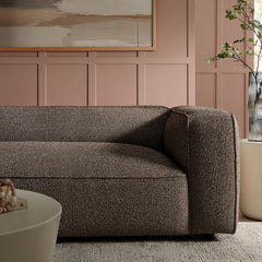 Auren 88 Inch Lattice Bouclé Upholstered Sofa by Modway - Earth