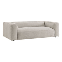 Auren 88 Inch Lattice Bouclé Upholstered Sofa by Modway - Fog
