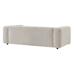 Auren 88 Inch Lattice Bouclé Upholstered Sofa by Modway - Fog