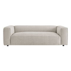 Auren 88 Inch Lattice Bouclé Upholstered Sofa by Modway - Fog