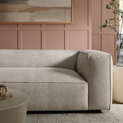 Auren 88 Inch Lattice Bouclé Upholstered Sofa by Modway - Fog