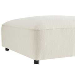 Auren Lattice Bouclé Upholstered Ottoman by Modway - Cream