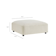 Auren Lattice Bouclé Upholstered Ottoman by Modway - Cream