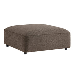 Auren Lattice Bouclé Upholstered Ottoman by Modway - Earth