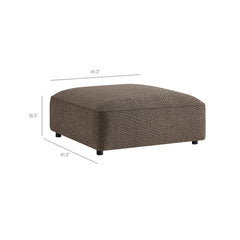 Auren Lattice Bouclé Upholstered Ottoman by Modway - Earth