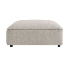 Auren Lattice Bouclé Upholstered Ottoman by Modway - Fog