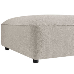 Auren Lattice Bouclé Upholstered Ottoman by Modway - Fog