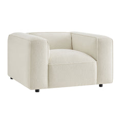 Auren Lattice Bouclé Upholstered Accent Chair by Modway - Cream