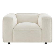 Auren Lattice Bouclé Upholstered Accent Chair by Modway - Cream