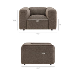 Auren Lattice Bouclé Upholstered Accent Chair by Modway - Earth