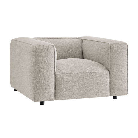 Auren Lattice Bouclé Upholstered Accent Chair by Modway - Fog