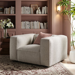 Auren Lattice Bouclé Upholstered Accent Chair by Modway - Fog