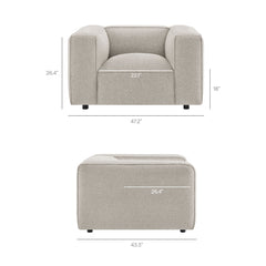Auren Lattice Bouclé Upholstered Accent Chair by Modway - Fog
