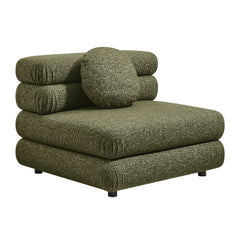 Jubilee 3-Piece Upholstered 3-Piece Modular Sofa Set by Modway - Olive