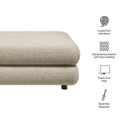 Jubilee Upholstered Ottoman by Modway - Linen