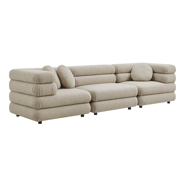 Jubilee 3-Piece Upholstered 3-Piece Modular Sofa Set by Modway - Linen