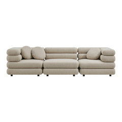 Jubilee 3-Piece Upholstered 3-Piece Modular Sofa Set by Modway - Linen
