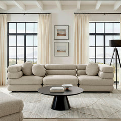 Jubilee 3-Piece Upholstered 3-Piece Modular Sofa Set by Modway - Linen