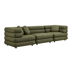 Jubilee 3-Piece Upholstered 3-Piece Modular Sofa Set by Modway - Olive