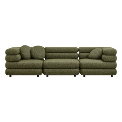 Jubilee 3-Piece Upholstered 3-Piece Modular Sofa Set by Modway - Olive