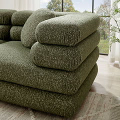 Jubilee 3-Piece Upholstered 3-Piece Modular Sofa Set by Modway - Olive