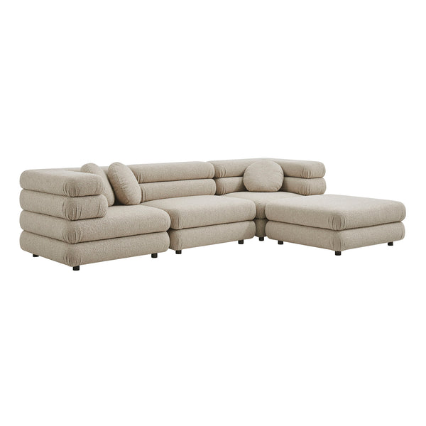 Jubilee 4-Piece Upholstered Modular Sofa Set by Modway - Linen