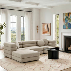 Jubilee 4-Piece Upholstered Modular Sofa Set by Modway - Linen