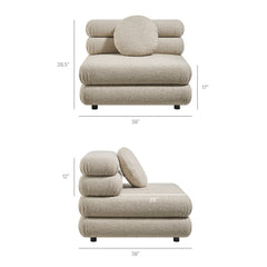 Jubilee 4-Piece Upholstered Modular Sofa Set by Modway - Linen
