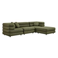 Jubilee 4-Piece Upholstered Modular Sofa Set by Modway - Olive