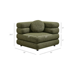 Jubilee 4-Piece Upholstered Modular Sofa Set by Modway - Olive