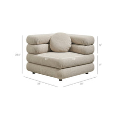 Jubilee 5-Piece Upholstered Modular L-Shaped Sofa Set by Modway - Linen
