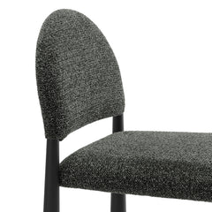 Hayley Upholstered Fabric Counter Stools Set of 2 by Modway - Black Anthracite