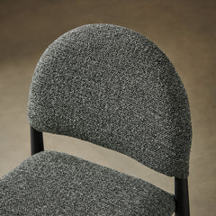 Hayley Upholstered Fabric Counter Stools Set of 2 by Modway - Black Anthracite