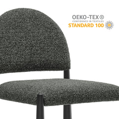 Hayley Upholstered Fabric Counter Stools Set of 2 by Modway - Black Anthracite
